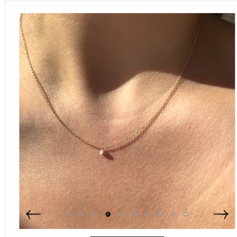 Catbird Diamond Pinprick Necklace -Gold - Picture 5 of 10